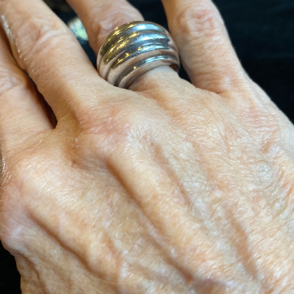 Sterling silver domed ring size 7